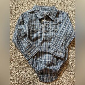 Wrangler flannel onesie